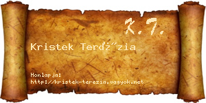 Kristek Terézia névjegykártya