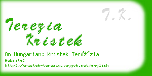 terezia kristek business card